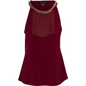 Golden fringe top, sleeveless, brand new